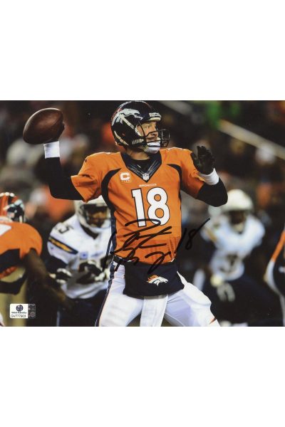 Peyton Manning Signed 8x10 Photo Autographed Auto GA GAI COA Broncos