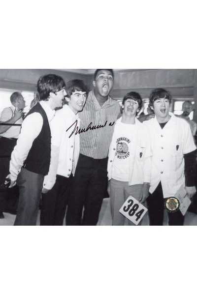 Muhammad Ali Signed 8x10 Photo Autographed with The Beatles