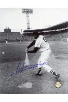 Ted Williams Signed 8x10 Photo Autographed Batting B&W