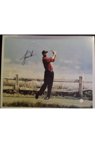 Tiger Woods Signed 16x20 Photo Autographed US Open Pebble Beach