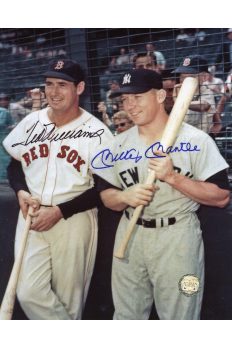 Mickey Mantle Ted Williams Signed 8x10 Photo Autographed