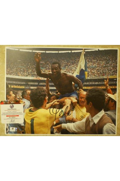 Pele Signed 11x14 Photo Autographed Auto GA GAI COA World Cup Brazil Soccer