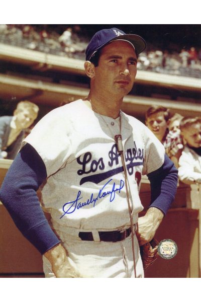 Sandy Koufax Signed 8x10 Photo Autographed Interview