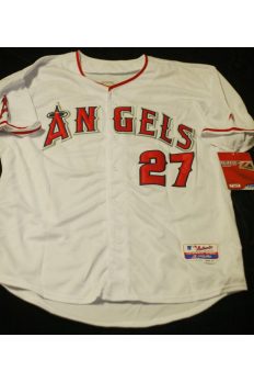 Mike Trout Signed Autographed Jersey Majestic Performance 44 Inscribed Roy