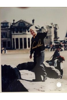 Arnold Palmer Signed 11x14 Photo 1995 British Open Final Swilcan Bridge