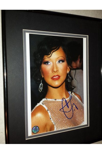 Christina Aguilera 8x10 Signed Autographed Framed Sexy