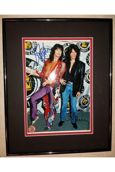 Steven Tyler Joe Perry 8x10 Signed Autographed Framed Aerosmith