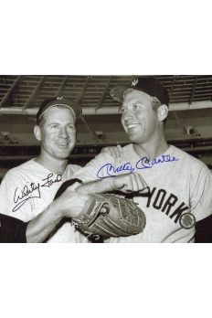 Mickey Mantle Whitey Ford Signed 8x10 Photo Autographed