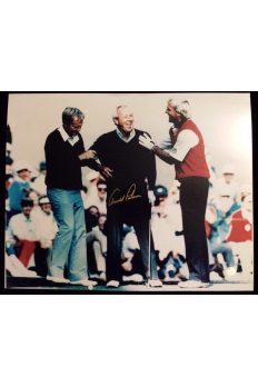 Arnold Palmer Signed 16x20 Photo with Jack Nicklaus Greg Norman