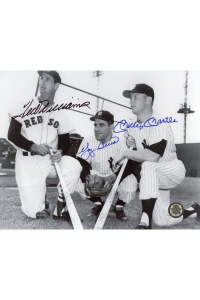 Mickey Mantle Ted Williams Yogi Berra Signed 8x10 Autographed Spring 1953