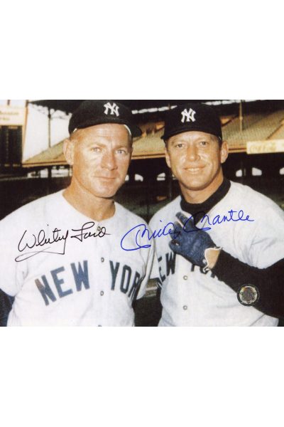 Mickey Mantle Whitey Ford Signed 8x10 Photo Autographed color