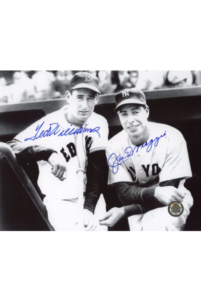 Joe DiMaggio Ted Williams Signed 8x10 Photo Autographed Du