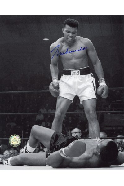 Muhammad Ali Signed 8x10 Photo Autographed Sonny Liston Knockout B&W