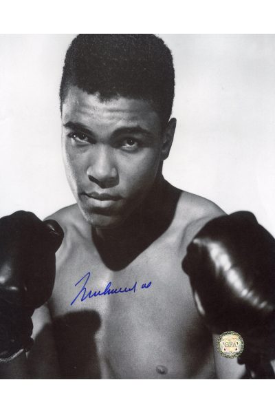 Muhammad Ali Signed 8x10 Photo Autographed Boxing Pose Gloves Up