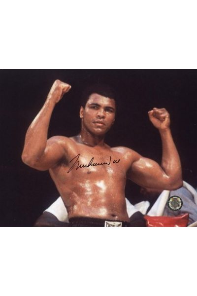 Muhammad Ali Signed 8x10 Photo Autographed Fists Up no Gloves