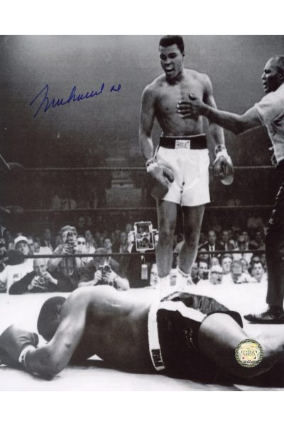 Muhammad Ali Signed 8x10 Photo Autographed Standing over Sonny Liston