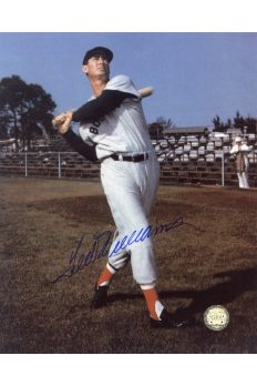 Ted Williams Signed 8x10 Photo Autographed Spring Training Posed swinging