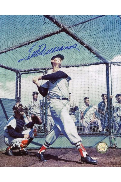 Ted Williams Signed 8x10 Photo Autographed Batting Cage