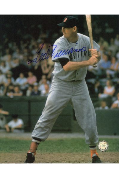 Ted Williams Signed 8x10 Photo Autographed Batting at Plate