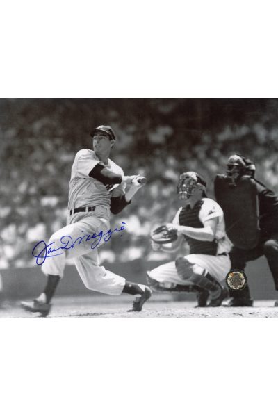 Joe DiMaggio Signed 8x10 Photo Autographed Posed with Bat Spring Training