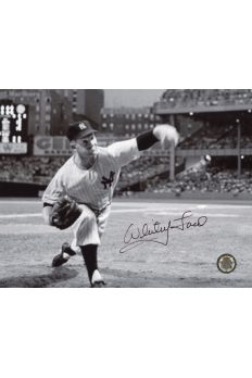 Whitey Ford Signed 8x10 Photo Autographed Pitching on the Mound