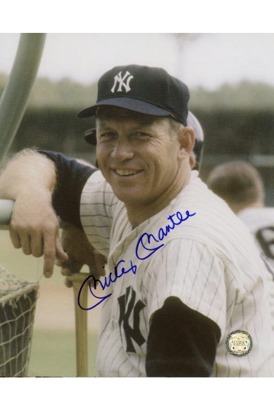 Mickey Mantle Signed 8x10 Photo Autographed at Battig Cage