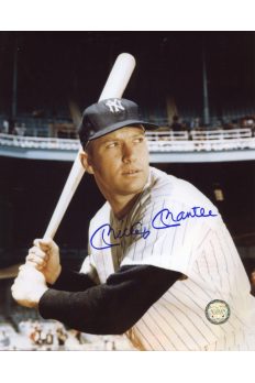 Mickey Mantle Signed 8x10 Photo Autographed Posed Batting Stance