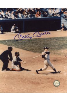 Mickey Mantle Signed 8x10 Photo Autographed Home Run Swing