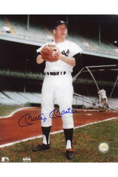 Mickey Mantle Signed 8x10 Photo Autographed with Glove