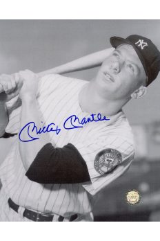 Mickey Mantle Signed 8x10 Photo Autographed Posed Swing