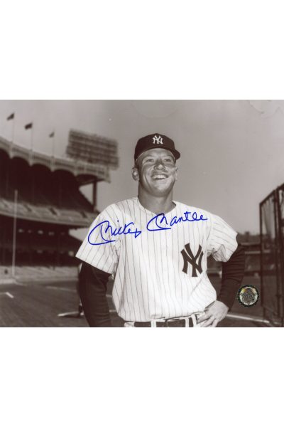 Mickey Mantle Signed 8x10 Photo Autographed Hand on Hip