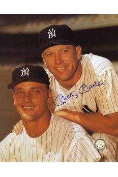 Mickey Mantle Signed 8x10 Photo Autographed with Roger Maris posed