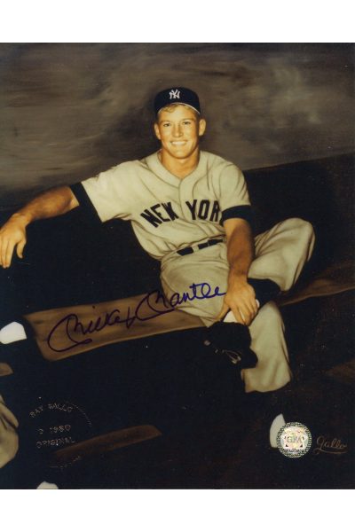Mickey Mantle Signed 8x10 Signed Photo Autographed Gallo