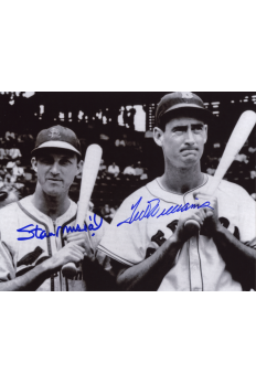 Ted Williams Stan Musial Signed 8x10 Photo Autographed