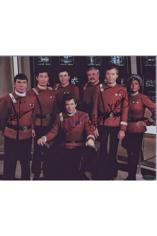 William Shatner DeForest Kelley Leonard Nimoy 8x10 Signed COA Star Trek ...