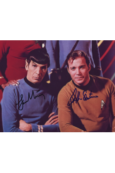 William Shatner Leonard Nimoy 8x10 Signed COA Star Trek Autograph Capt Kirk Spock Hoz