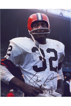 Jim Brown 8x10 Signed Autograph COA Browns Looking Right