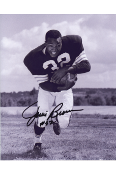 Jim Brown 8x10 Signed Autograph COA Browns Posed Running