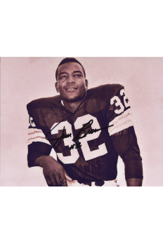 Jim Brown 8x10 Signed Autograph COA Browns Posed Sepia Hoz