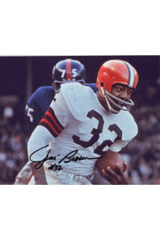 Jim Brown 8x10 Signed Autograph COA Browns Running Action