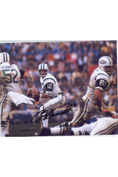 Joe Namath 8x10 Photo Signed Autograph NY Jets HOF Broadway Pocket Super Bowl 3 Score Board