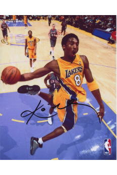 Kobe Bryant 8x10 Signed Autograph COA Lakers HOF Windmill Dunk Darker