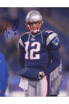 Tom Brady 8x10 Photo Signed Autograph Patriots Hands In Warmer