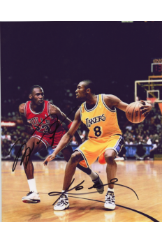 Michael Jordan Kobe Bryant 8x10 Signed Autograph COA Bulls Lakers