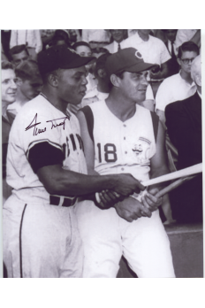 Willie Mays 8x10 Photo Signed Autograph COA HOF Giants Holding Bat