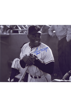 Willie Mays 8x10 Photo Signed Autograph COA HOF Giants Leaning on Bat