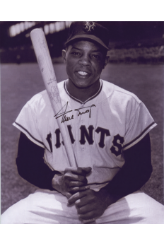 Willie Mays 8x10 Photo Signed Autograph COA HOF Giants Bat on Shoulder Mets