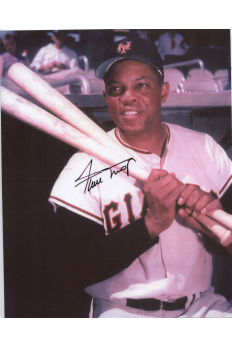 Willie Mays 8x10 Photo Signed Autograph COA HOF Giants Bats on Shoulder