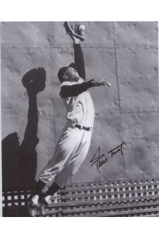 Willie Mays 8x10 Photo Signed Autograph COA HOF Giants Leaping at Wall
