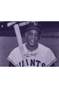 Willie Mays 8x10 Photo Signed Autograph COA HOF Giants Bat on Shoulder Hoz
